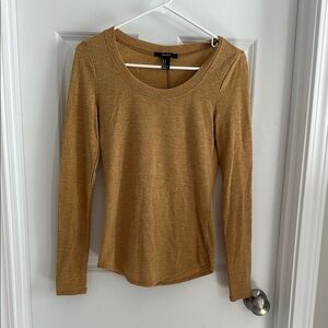 Forever 21 Tan Fitted Long Sleeve